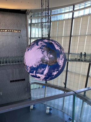 Giant globe at Miraikan